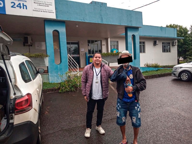 Imagem mostra primeiro paciente de internação humanizada de Brusque, que seguiu de forma voluntária