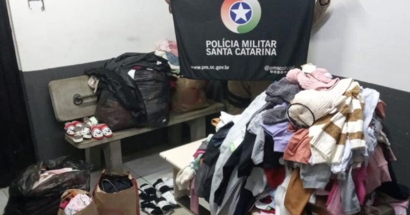 Mercadorias furtadas em lojas de shopping de Criciúma