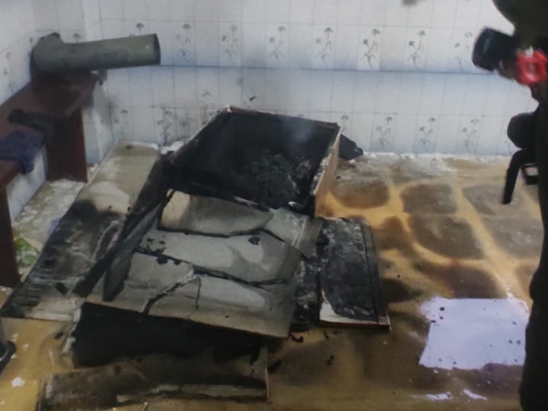 Bombeiros atendem princípio de incêndio em fogão a lenha