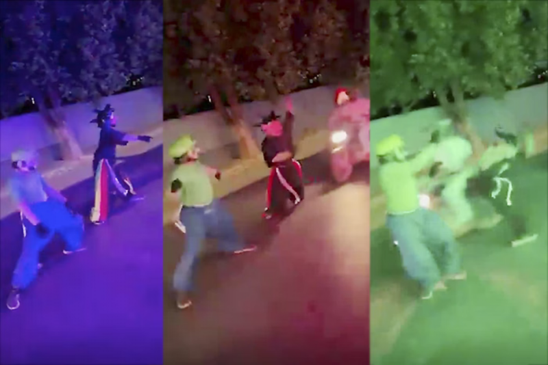 goku sendo atropelado