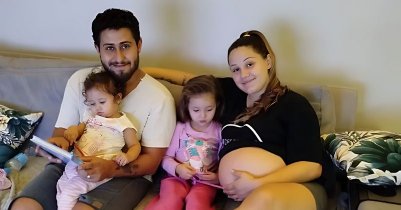 Lurdes, que estava grávida, o marido e as duas filhas