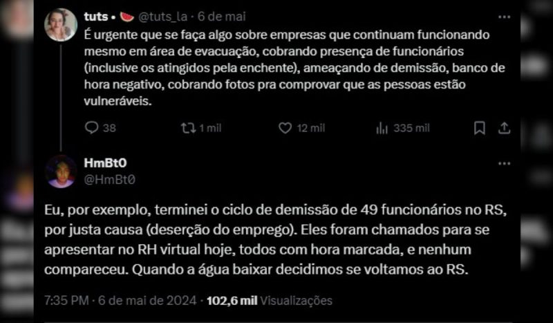 Resposta do advogado foi dada em 6 de maio