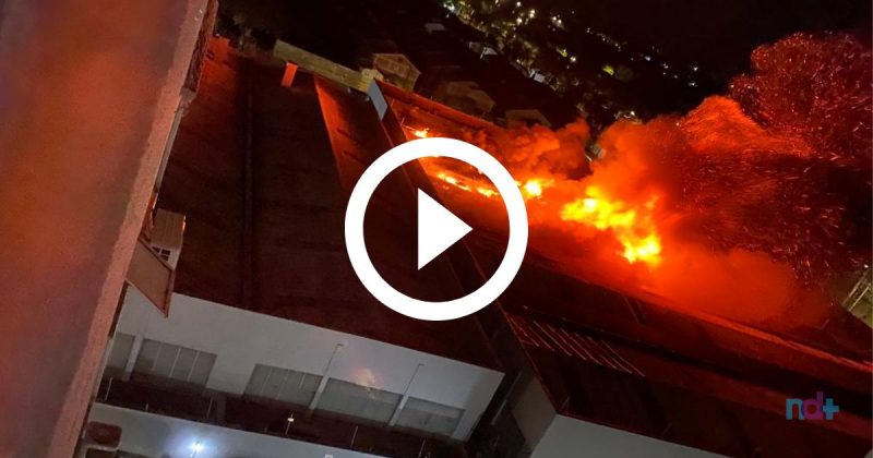 Incêndio que atinge loja em Porto Alegre é de grandes proporções