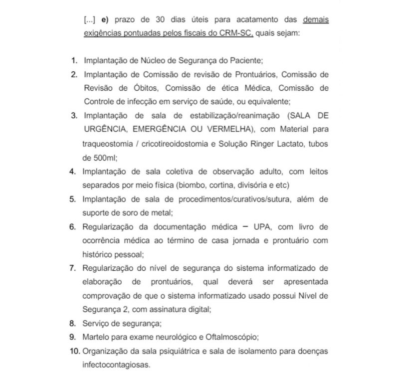 Irregularidades do PA de Barra Velha foram apontadas pelo CRM