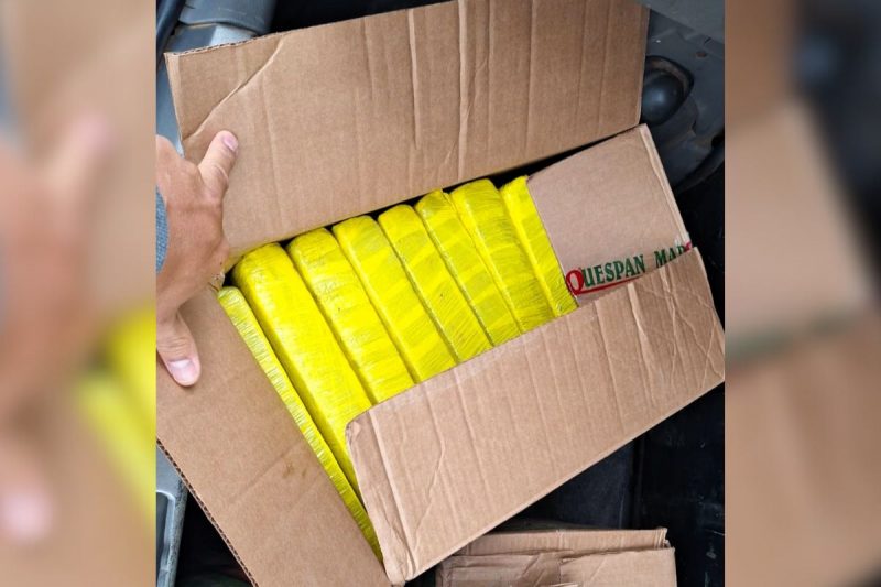 Drogas estavam em caixas dentro do veículo