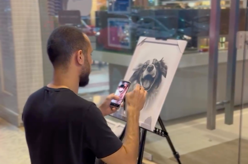 Artista desenha desde pequeno – Foto: FRAME/ Reprodu&ccedil;&atilde;o Instagram