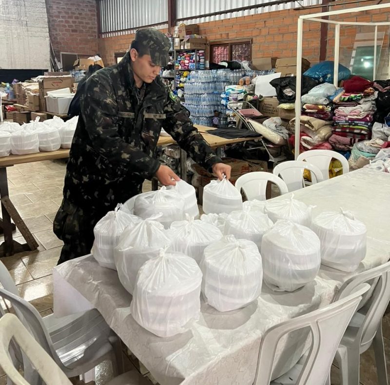 215 militares atuam na miss&atilde;o e contribuem nas demandas da Defesa Civil do RS – Foto: Divulga&ccedil;&atilde;o/ND