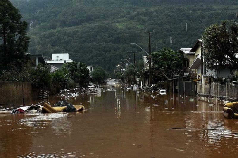Mu&ccedil;um &eacute; uma cidade ga&uacute;cha e foi atingida pelas cheias – Foto: Prefeitura de Mu&ccedil;um/Divulga&ccedil;&atilde;o/ND