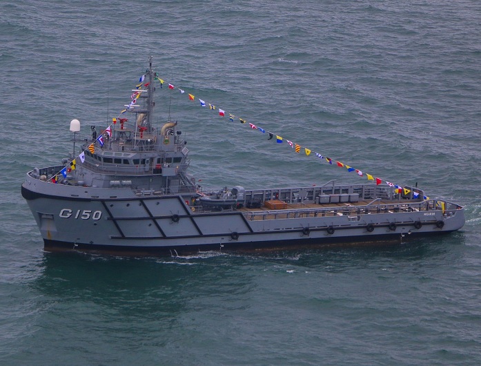 Navio da Marinha que receberá doações para o RS