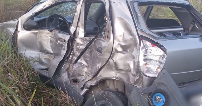 Veja como ficou o carro envolvido no acidente 