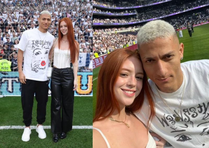 Richarlison com a nova namorada – Foto: Foto: Divulga&ccedil;&atilde;o/Redes Sociais