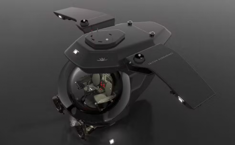 Novo submarino &eacute; inspirado em modelo j&aacute; existente, fabricado pela pr&oacute;pria Triton – Foto: Divulga&ccedil;&atilde;o/Triton Submarines