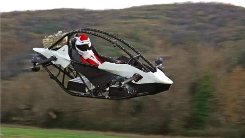 Voo abordo do carro voador Jetson One
