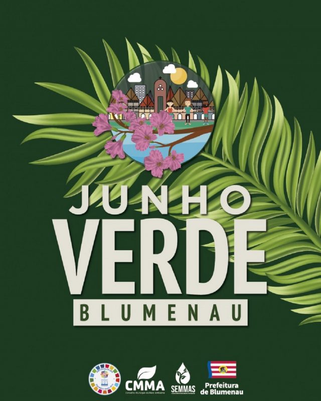 Arte sobre o Junho Verde em Blumenau 