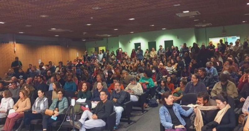 Assembleia da greve dos professores da UFSC em 4 de junho