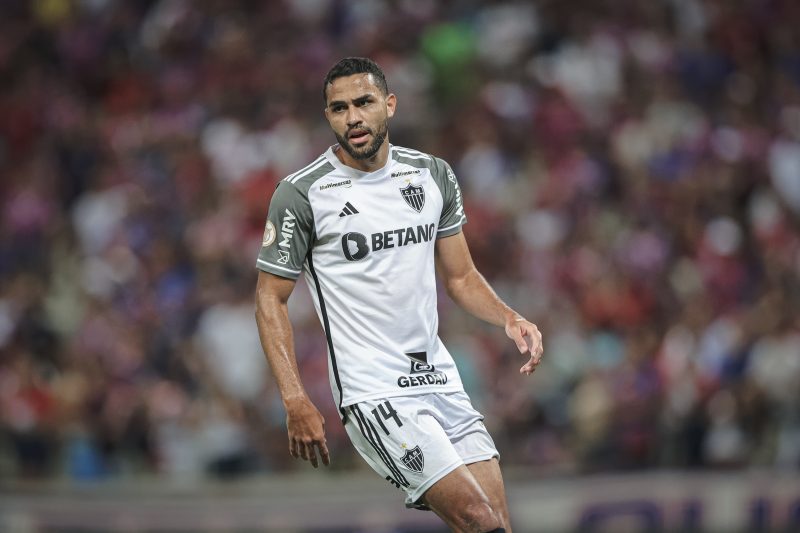 Atacante do Atlético-MG durante jogo da equipe