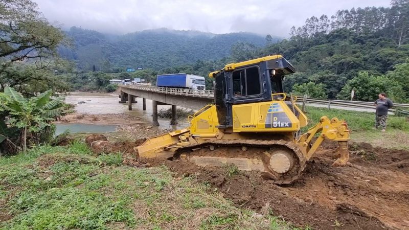 Polêmica ponte na BR-470 recebe obras de reabilitação no Alto Vale do Itajaí