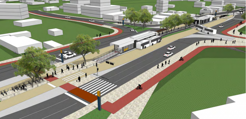 Projeto da Prefeitura para estação de BRT em Florianópolis