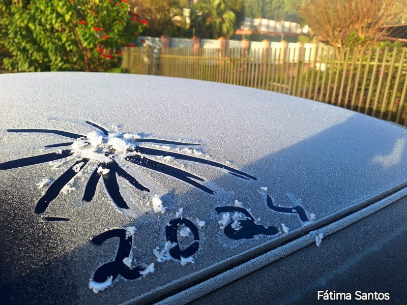 Cidade registrou temperatura de -1,6&deg;C – Foto: F&aacute;tima Santos/Reprodu&ccedil;&atilde;o/ND