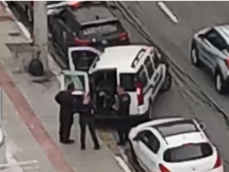 Pitbull foi resgatado nesta manhã 