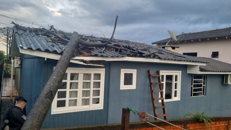 O incidente foi na manh&atilde; desta ter&ccedil;a-feira (18), durante fortes chuvas. – Foto: Geovan Petry/NDTV