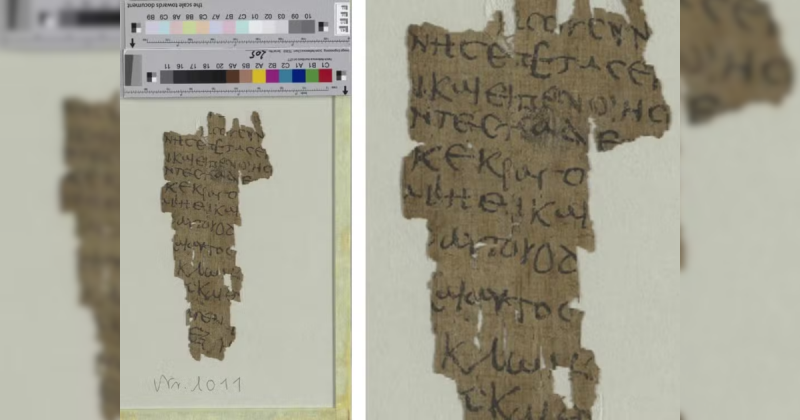Papiro que conta a hist&oacute;ria da inf&acirc;ncia de Jesus Cristo foi decifrado por pesquisadores da universidade de Hamburgo, entre eles um brasileiro – Foto: Universidade de Hamburgo/Divulga&ccedil;&atilde;o/ND