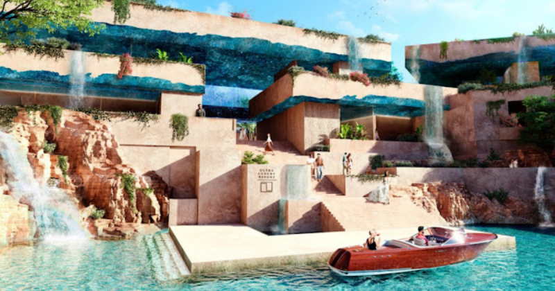 Ilha no Mar Vermelho deve atender p&uacute;blico da alta sociedade – Foto: Neom/Divulga&ccedil;&atilde;o/ND