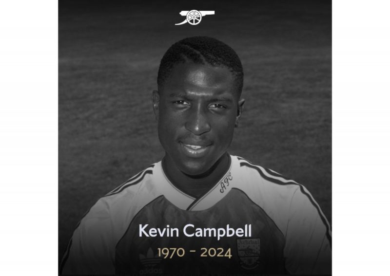 Kevin Campbell fez hist&oacute;ria no Arsenal – Foto: Divulga&ccedil;&atilde;o/Arsenal