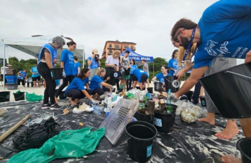 limpeza da praia de jurere