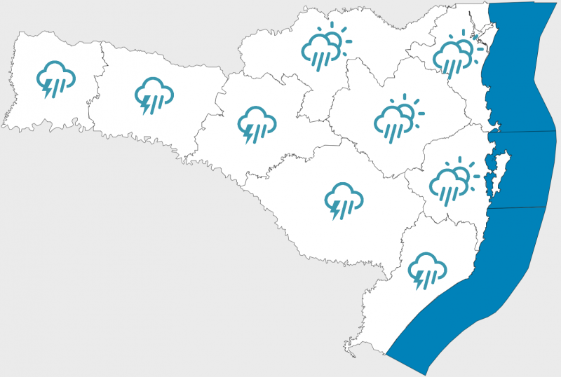 Ciclone gera instabilidade e frio nesta quarta para SC