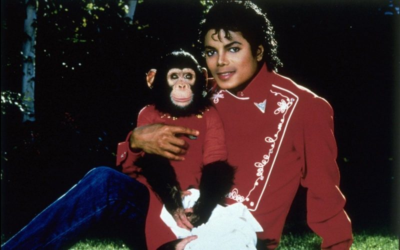 Michael Jackson e Bubbles juntos