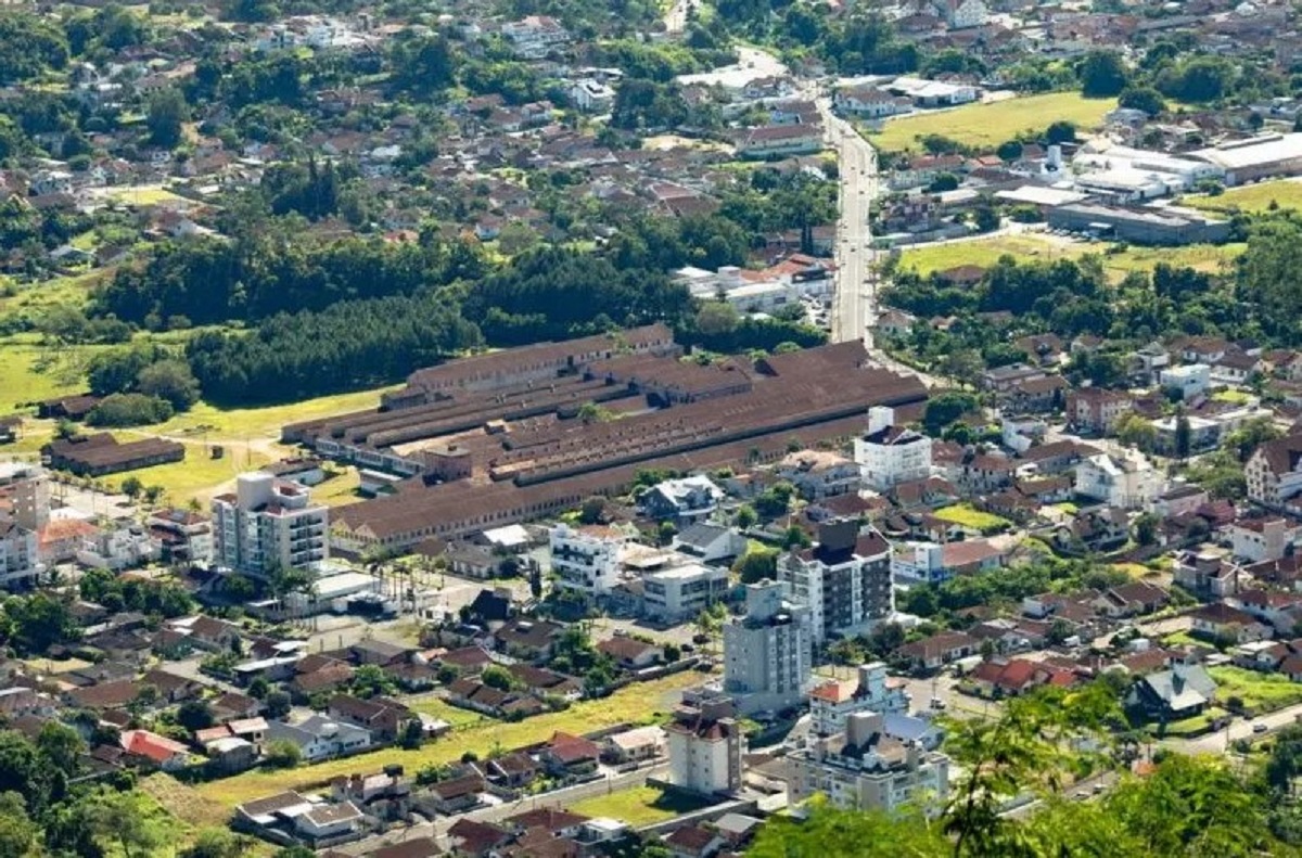 Visão de cima do Morro da Turquia, em Pomerode - Divulgação/ND