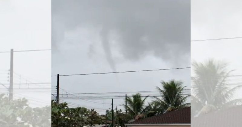 Nuvem em 'formato de tornado' impressiona moradores de cidade em SC