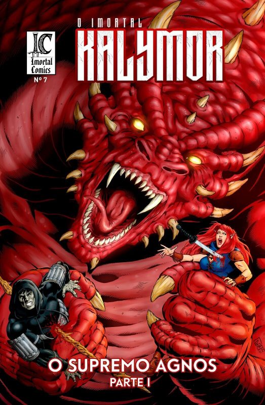 A capa da edi&ccedil;&atilde;o 7 da HQ “O Imortal Kalymor”, produzida pelo autor catarinense &Iacute;gor Martins e que est&aacute; em campanha de financiamento coletivo para produ&ccedil;&atilde;o – Foto: Divulga&ccedil;&atilde;o