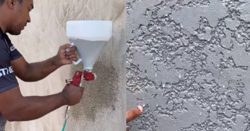 Textura projetada na parede