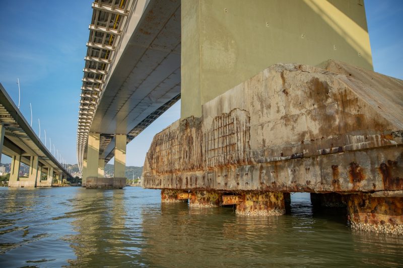 Pontes Colombo Salles e Pedro Ivo em Florian&oacute;polis – Foto: Germano Rorato/ND