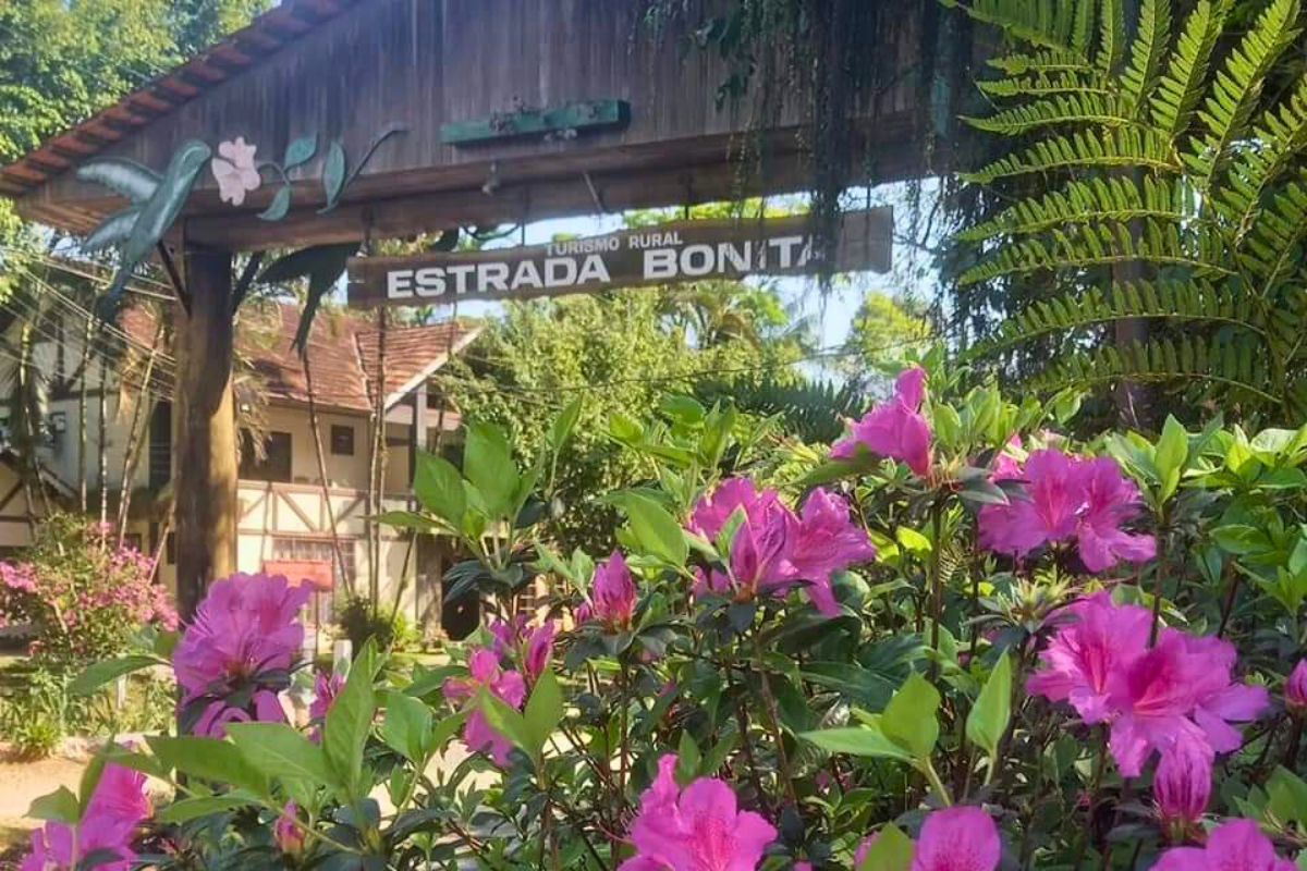 Portal de Entrada da Estrada Bonita no distrito de Pirabeiraba, em Joinville - Joice Kersten Reissner/Divulgação