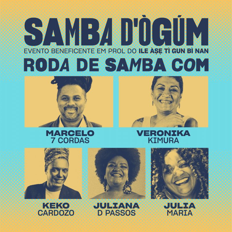 Samba D’&Ograve;gum, neste domingo, no Pra&ccedil;a 11, em S&atilde;o Jos&eacute;. Grande elenco de sambistas por uma causa nobre – Foto: Divulga&ccedil;&atilde;o