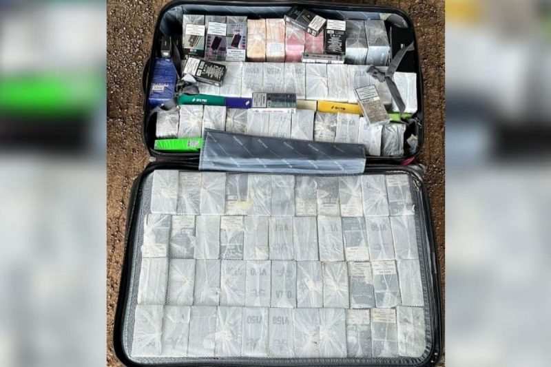Produtos contrabandeados foram apreendidos pela PRF em &Aacute;gua Doce. – Foto: PRF/Divulga&ccedil;&atilde;o/ND