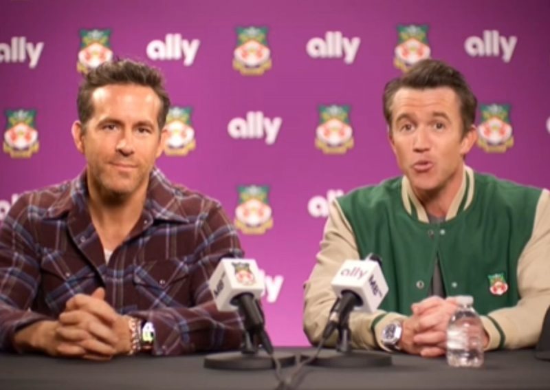 Ryan Reynolds, conhecido por fazer o Deadpool, e o ator de Hollywood Rob McElhenney