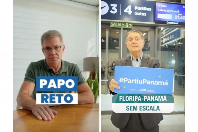 Ex-prefeito Gean Loureiro (União Brasil) anuncia nas redes sociais o rompimento com o ex-aliado Topázio Neto (PSD). Foto: Reprodução / ND