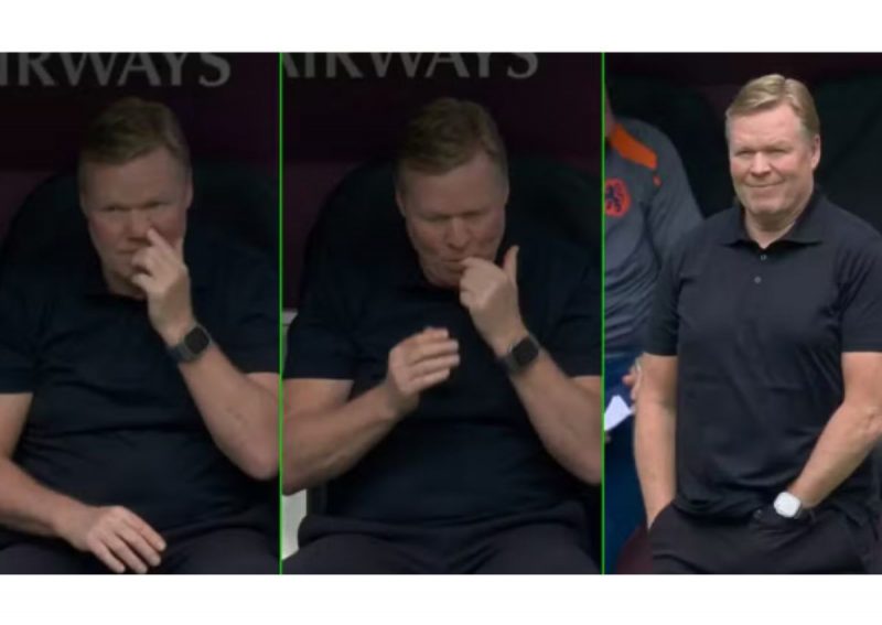 Koeman limpa o nariz