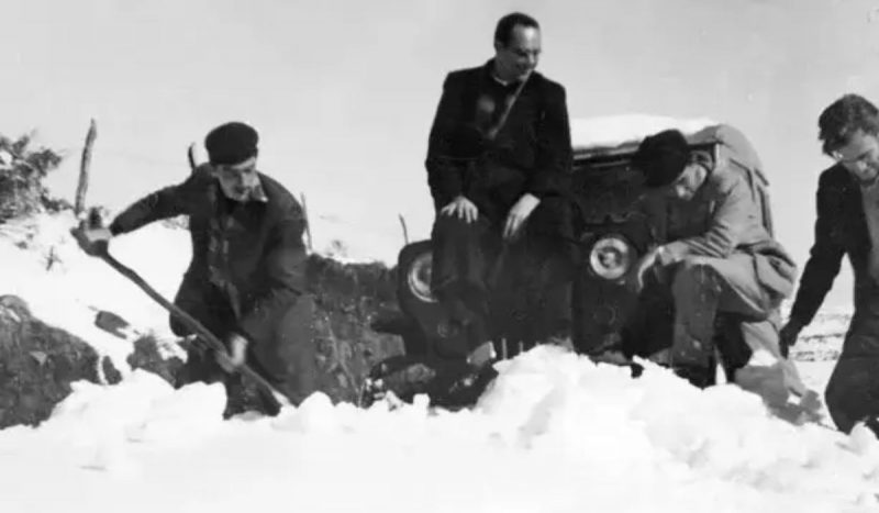 Nevasca em São Joaquim, no ano de 1957