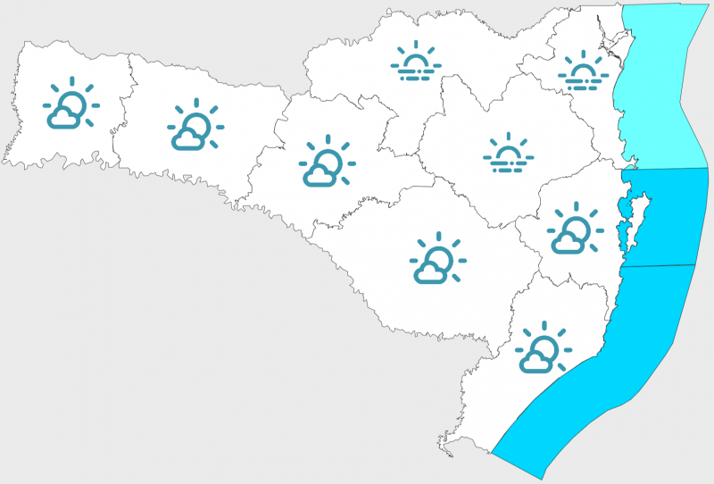 Fim de semana em SC: a condi&ccedil;&atilde;o pr&eacute; frontal, traz temperaturas que aumentam um pouco mais em Santa Catarina.&nbsp; – Foto: Defesa Civil/Divulga&ccedil;&atilde;o/ND