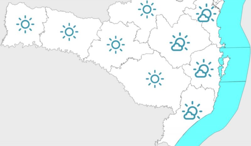 Fim de semana com sol e temperaturas agradáveis em SC