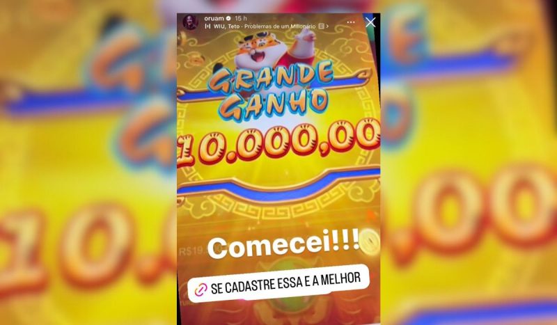 Influenciadores divulgam link para acesso ao "Jogo do Tigrinho"