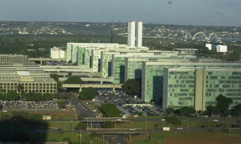 Esplanada dos Ministérios, em Brasília, e o poder no Brasil