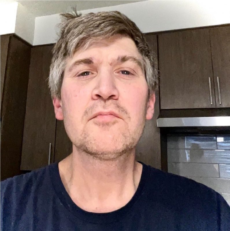 Selfie do ator Benji, aos 46 anos de idade