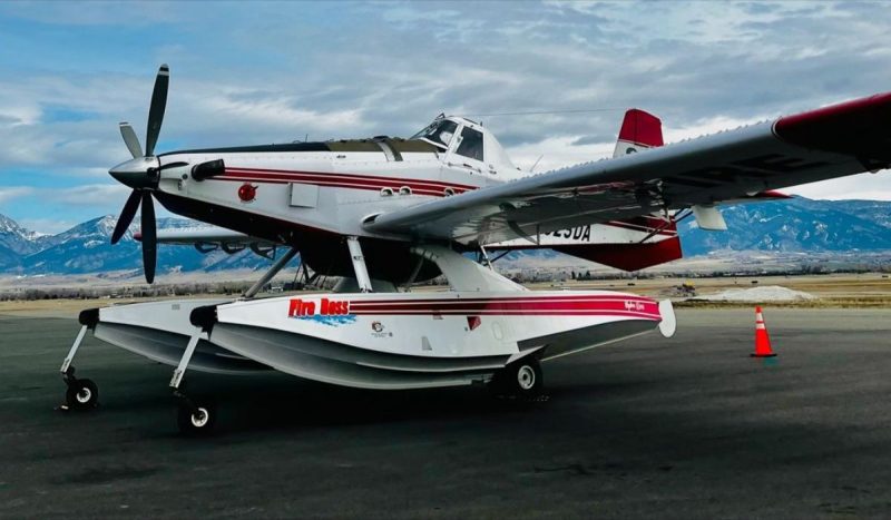 Avião do modelo Fire Boss em que a piloto brasileira voava no momento do acidente