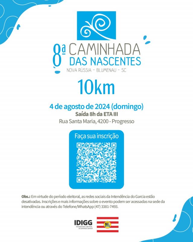 Arte do evento com QR Code de acesso ao formulário de inscrições